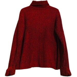 AMBRA WOMEN’s PULLOVER RED TURTLENECK SWEATER